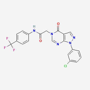 molecular formula C20H13ClF3N5O2 B3409941 2-(1-(3-chlorophenyl)-4-oxo-1H-pyrazolo[3,4-d]pyrimidin-5(4H)-yl)-N-(4-(trifluoromethyl)phenyl)acetamide CAS No. 895016-56-5
