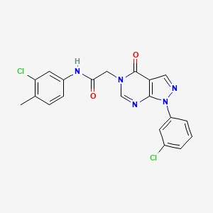 molecular formula C20H15Cl2N5O2 B3409944 N-(3-chloro-4-methylphenyl)-2-(1-(3-chlorophenyl)-4-oxo-1H-pyrazolo[3,4-d]pyrimidin-5(4H)-yl)acetamide CAS No. 895020-07-2