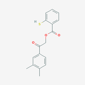 molecular formula C17H16O3S B340996 2-(3,4-Dimethylphenyl)-2-oxoethyl 2-sulfanylbenzoate 
