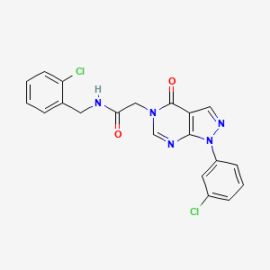 molecular formula C20H15Cl2N5O2 B3409964 N-(2-chlorobenzyl)-2-(1-(3-chlorophenyl)-4-oxo-1H-pyrazolo[3,4-d]pyrimidin-5(4H)-yl)acetamide CAS No. 895020-27-6