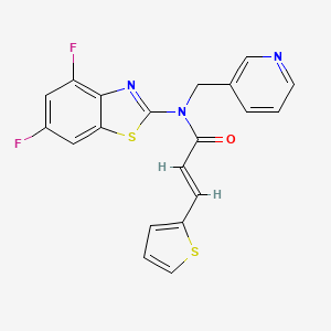 (E)-N-(4,6-difluorobenzo[d]thiazol-2-yl)-N-(pyridin-3-ylmethyl)-3-(thiophen-2-yl)acrylamide