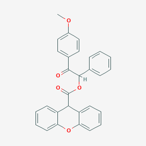 2-(4-methoxyphenyl)-2-oxo-1-phenylethyl 9H-xanthene-9-carboxylate