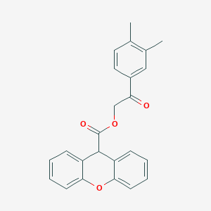molecular formula C24H20O4 B341005 2-(3,4-dimethylphenyl)-2-oxoethyl 9H-xanthene-9-carboxylate 