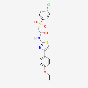 2-((4-chlorophenyl)sulfonyl)-N-(4-(4-ethoxyphenyl)thiazol-2-yl)acetamide