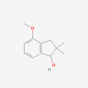 molecular formula C12H16O2 B034101 2,2-Dimethyl-1-hydroxy-4-methoxyindan CAS No. 108313-94-6