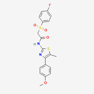 2-((4-fluorophenyl)sulfonyl)-N-(4-(4-methoxyphenyl)-5-methylthiazol-2-yl)acetamide