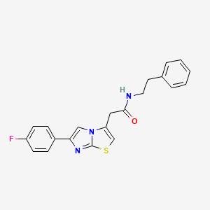 2-[6-(4-fluorophenyl)imidazo[2,1-b][1,3]thiazol-3-yl]-N-(2-phenylethyl)acetamide