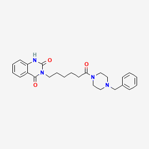 molecular formula C25H30N4O3 B3410221 3-[6-(4-benzylpiperazino)-6-oxohexyl]-2,4(1H,3H)-quinazolinedione CAS No. 895849-25-9