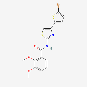 molecular formula C16H13BrN2O3S2 B3410222 N-(4-(5-bromothiophen-2-yl)thiazol-2-yl)-2,3-dimethoxybenzamide CAS No. 896010-87-0