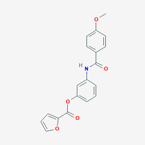 molecular formula C19H15NO5 B341025 3-[(4-Methoxybenzoyl)amino]phenyl 2-furoate 