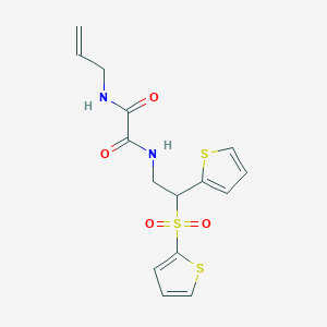 molecular formula C15H16N2O4S3 B3410256 N-allyl-N'-[2-(2-thienyl)-2-(2-thienylsulfonyl)ethyl]ethanediamide CAS No. 896333-91-8