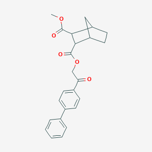 molecular formula C24H24O5 B341026 2-(Biphenyl-4-yl)-2-oxoethyl methyl bicyclo[2.2.1]heptane-2,3-dicarboxylate 