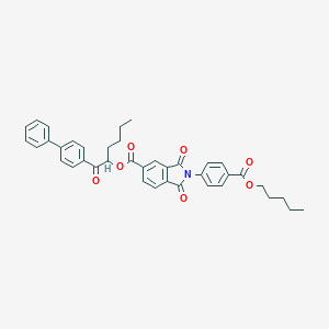 molecular formula C39H37NO7 B341030 1-([1,1'-Biphenyl]-4-ylcarbonyl)pentyl 1,3-dioxo-2-{4-[(pentyloxy)carbonyl]phenyl}-5-isoindolinecarboxylate 