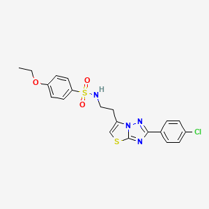 N-(2-(2-(4-chlorophenyl)thiazolo[3,2-b][1,2,4]triazol-6-yl)ethyl)-4-ethoxybenzenesulfonamide