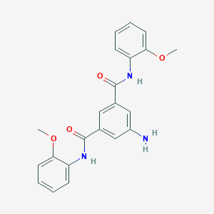 molecular formula C22H21N3O4 B341033 5-amino-N~1~,N~3~-bis(2-methoxyphenyl)isophthalamide 