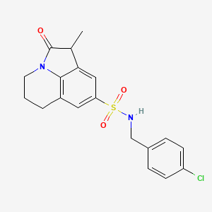 N-(4-chlorobenzyl)-1-methyl-2-oxo-1,2,5,6-tetrahydro-4H-pyrrolo[3,2,1-ij]quinoline-8-sulfonamide