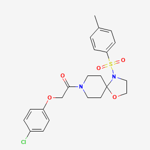 molecular formula C22H25ClN2O5S B3410360 2-(4-Chlorophenoxy)-1-(4-tosyl-1-oxa-4,8-diazaspiro[4.5]decan-8-yl)ethanone CAS No. 896378-17-9