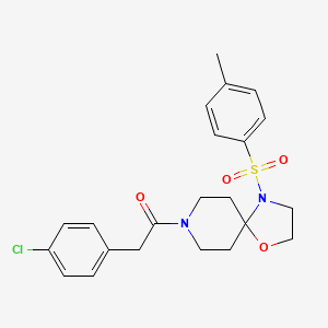 molecular formula C22H25ClN2O4S B3410363 2-(4-Chlorophenyl)-1-(4-tosyl-1-oxa-4,8-diazaspiro[4.5]decan-8-yl)ethanone CAS No. 896378-29-3