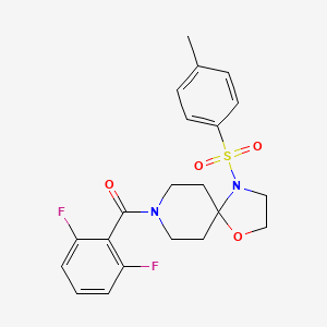 molecular formula C21H22F2N2O4S B3410368 (2,6-Difluorophenyl)(4-tosyl-1-oxa-4,8-diazaspiro[4.5]decan-8-yl)methanone CAS No. 896378-41-9