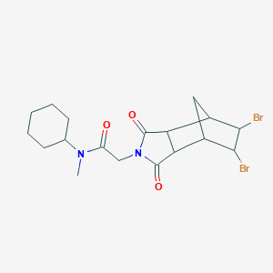 molecular formula C18H24Br2N2O3 B341040 N-cyclohexyl-2-(5,6-dibromo-1,3-dioxooctahydro-2H-4,7-methanoisoindol-2-yl)-N-methylacetamide 