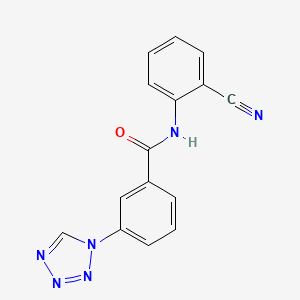 molecular formula C15H10N6O B3410402 N-(2-cyanophenyl)-3-(1H-tetrazol-1-yl)benzamide CAS No. 896904-00-0