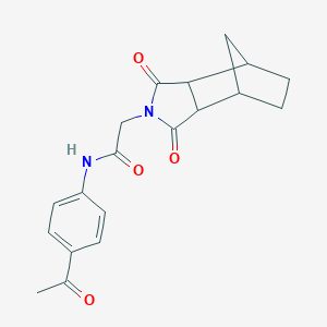 molecular formula C19H20N2O4 B341044 N-(4-acetylphenyl)-2-(1,3-dioxooctahydro-2H-4,7-methanoisoindol-2-yl)acetamide 