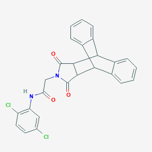 N-(2,5-dichlorophenyl)-2-(16,18-dioxo-17-azapentacyclo[6.6.5.02,7.09,14.015,19]nonadeca-2,4,6,9,11,13-hexaen-17-yl)acetamide