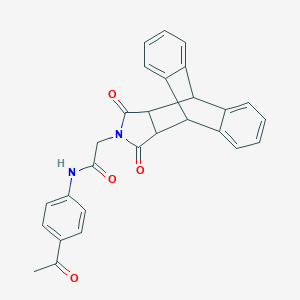 N-(4-acetylphenyl)-2-(16,18-dioxo-17-azapentacyclo[6.6.5.0~2,7~.0~9,14~.0~15,19~]nonadeca-2,4,6,9,11,13-hexaen-17-yl)acetamide (non-preferred name)
