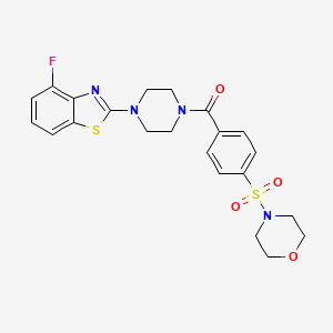 molecular formula C22H23FN4O4S2 B3410506 (4-(4-Fluorobenzo[d]thiazol-2-yl)piperazin-1-yl)(4-(morpholinosulfonyl)phenyl)methanone CAS No. 897480-96-5