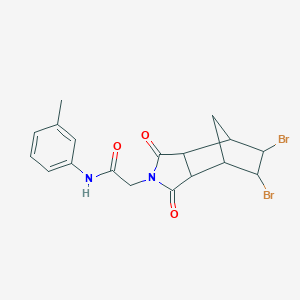 2-(8,9-dibromo-3,5-dioxo-4-azatricyclo[5.2.1.0~2,6~]dec-4-yl)-N-(3-methylphenyl)acetamide