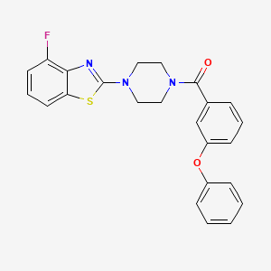 molecular formula C24H20FN3O2S B3410511 4-Fluoro-2-[4-(3-phenoxybenzoyl)piperazin-1-yl]-1,3-benzothiazole CAS No. 897481-03-7
