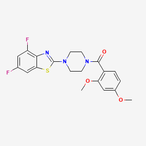 molecular formula C20H19F2N3O3S B3410524 (4-(4,6-Difluorobenzo[d]thiazol-2-yl)piperazin-1-yl)(2,4-dimethoxyphenyl)methanone CAS No. 897481-20-8