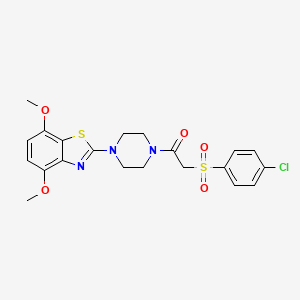 2-(4-{[(4-Chlorophenyl)sulfonyl]acetyl}piperazin-1-yl)-4,7-dimethoxy-1,3-benzothiazole