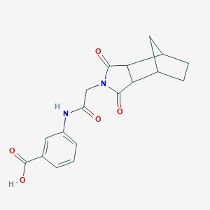 molecular formula C18H18N2O5 B341055 3-{[(1,3-dioxooctahydro-2H-4,7-methanoisoindol-2-yl)acetyl]amino}benzoic acid 