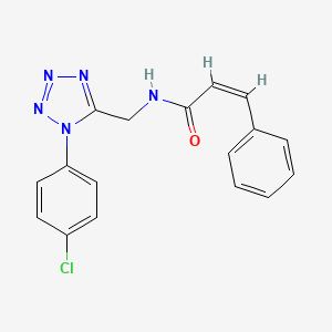 (Z)-N-((1-(4-chlorophenyl)-1H-tetrazol-5-yl)methyl)-3-phenylacrylamide