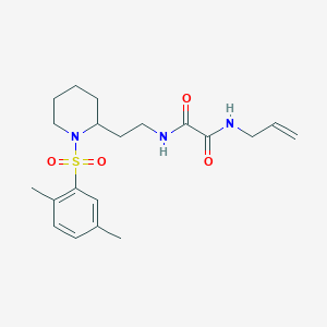 molecular formula C20H29N3O4S B3410617 N1-allyl-N2-(2-(1-((2,5-dimethylphenyl)sulfonyl)piperidin-2-yl)ethyl)oxalamide CAS No. 898407-01-7