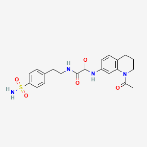 molecular formula C21H24N4O5S B3410637 N1-(1-acetyl-1,2,3,4-tetrahydroquinolin-7-yl)-N2-(4-sulfamoylphenethyl)oxalamide CAS No. 898413-40-6