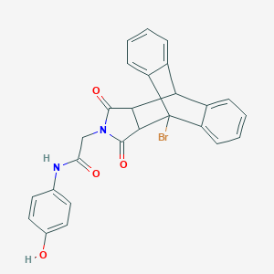 molecular formula C26H19BrN2O4 B341064 2-(1-bromo-16,18-dioxo-17-azapentacyclo[6.6.5.02,7.09,14.015,19]nonadeca-2,4,6,9,11,13-hexaen-17-yl)-N-(4-hydroxyphenyl)acetamide 