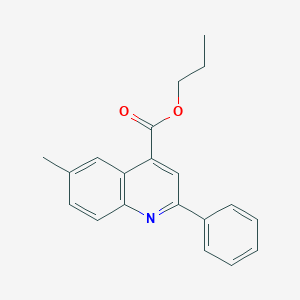 molecular formula C20H19NO2 B341066 Propyl 6-methyl-2-phenylquinoline-4-carboxylate 