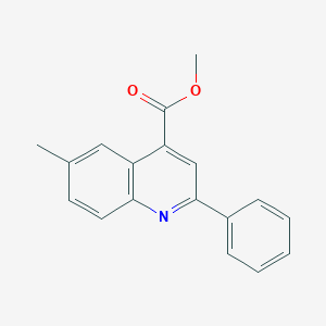 molecular formula C18H15NO2 B341067 Methyl 6-methyl-2-phenylquinoline-4-carboxylate 
