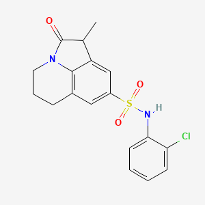 molecular formula C18H17ClN2O3S B3410683 N-(2-chlorophenyl)-1-methyl-2-oxo-2,4,5,6-tetrahydro-1H-pyrrolo[3,2,1-ij]quinoline-8-sulfonamide CAS No. 898427-32-2