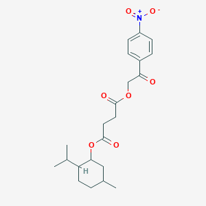 molecular formula C22H29NO7 B341070 2-Isopropyl-5-methylcyclohexyl 2-(4-nitrophenyl)-2-oxoethyl succinate 