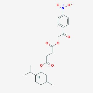 5-Methyl-2-(propan-2-yl)cyclohexyl 2-(4-nitrophenyl)-2-oxoethyl butanedioate