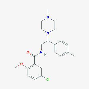 molecular formula C22H28ClN3O2 B3410701 5-chloro-2-methoxy-N-(2-(4-methylpiperazin-1-yl)-2-(p-tolyl)ethyl)benzamide CAS No. 898431-90-8