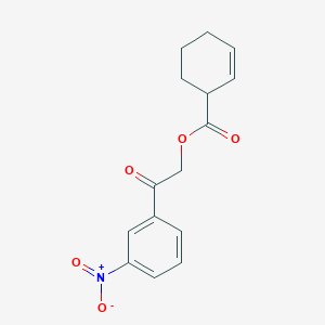 molecular formula C15H15NO5 B341071 2-(3-Nitrophenyl)-2-oxoethyl cyclohex-2-ene-1-carboxylate 