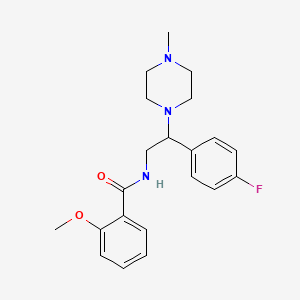 molecular formula C21H26FN3O2 B3410733 N-(2-(4-fluorophenyl)-2-(4-methylpiperazin-1-yl)ethyl)-2-methoxybenzamide CAS No. 898448-60-7