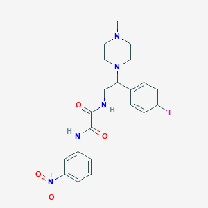 molecular formula C21H24FN5O4 B3410741 N'-[2-(4-fluorophenyl)-2-(4-methylpiperazin-1-yl)ethyl]-N-(3-nitrophenyl)ethanediamide CAS No. 898451-85-9