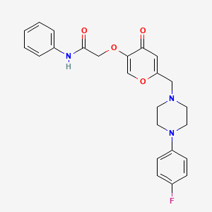 2-[(6-{[4-(4-fluorophenyl)piperazin-1-yl]methyl}-4-oxo-4H-pyran-3-yl)oxy]-N-phenylacetamide