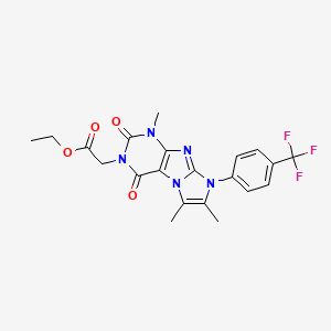 Ethyl 2-[4,7,8-trimethyl-1,3-dioxo-6-[4-(trifluoromethyl)phenyl]purino[7,8-a]imidazol-2-yl]acetate