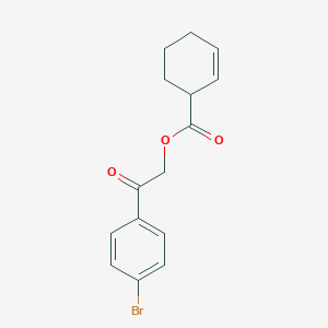 molecular formula C15H15BrO3 B341082 2-(4-Bromophenyl)-2-oxoethyl 2-cyclohexene-1-carboxylate 